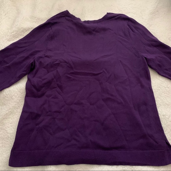 Karen Scott solid purple sweater - Picture 6 of 6